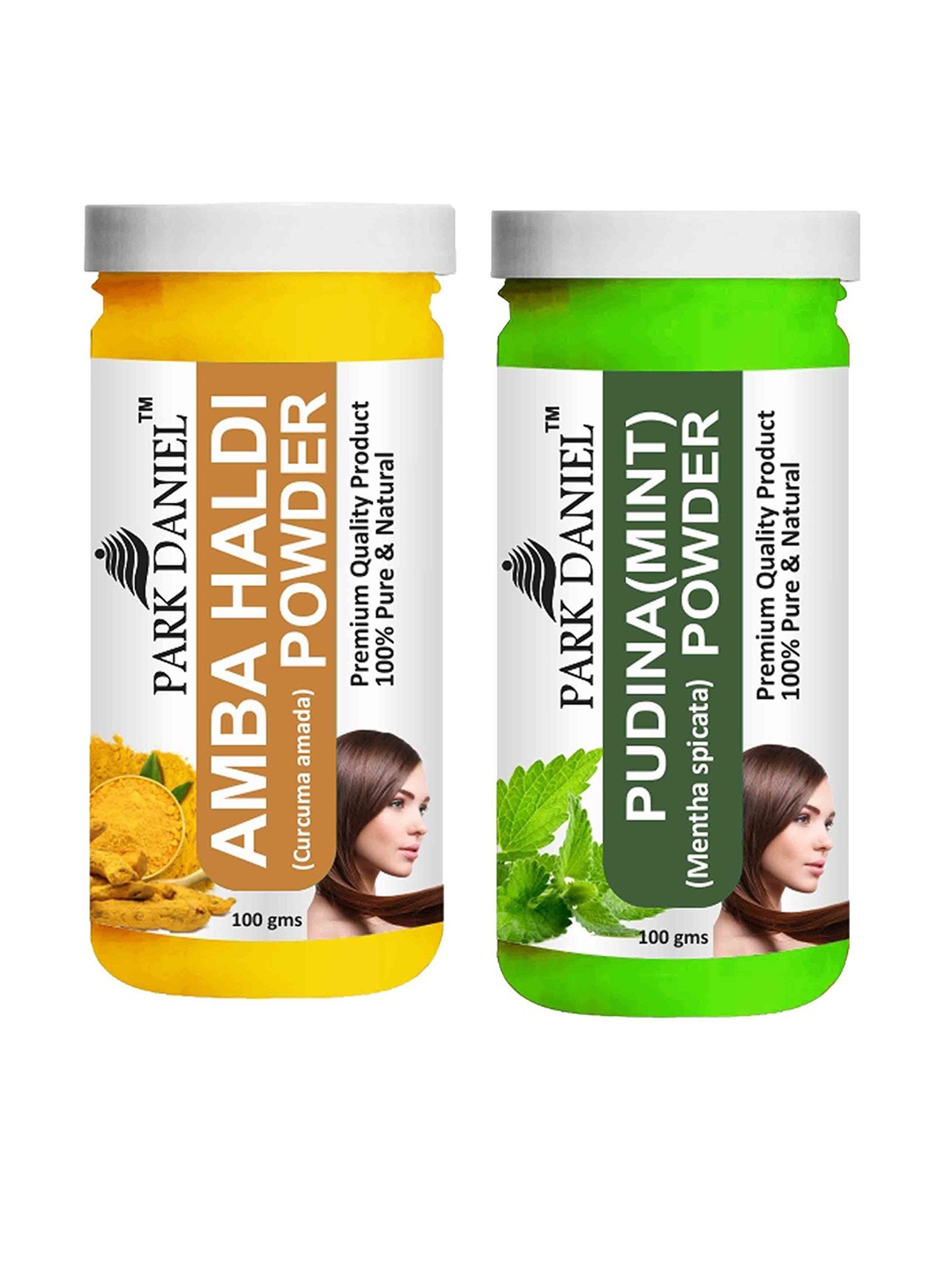 

Park Daniel Set Of 2 Amba And Pudina Powder For Skin & Hair - 100 g Each, White