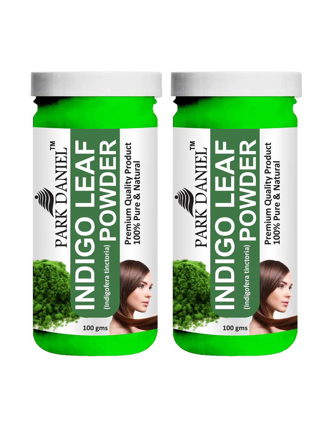 

Park Daniel Set Of 2 100% Pure & Natural Indigo Powder Face Mask - 100 g Each, Green