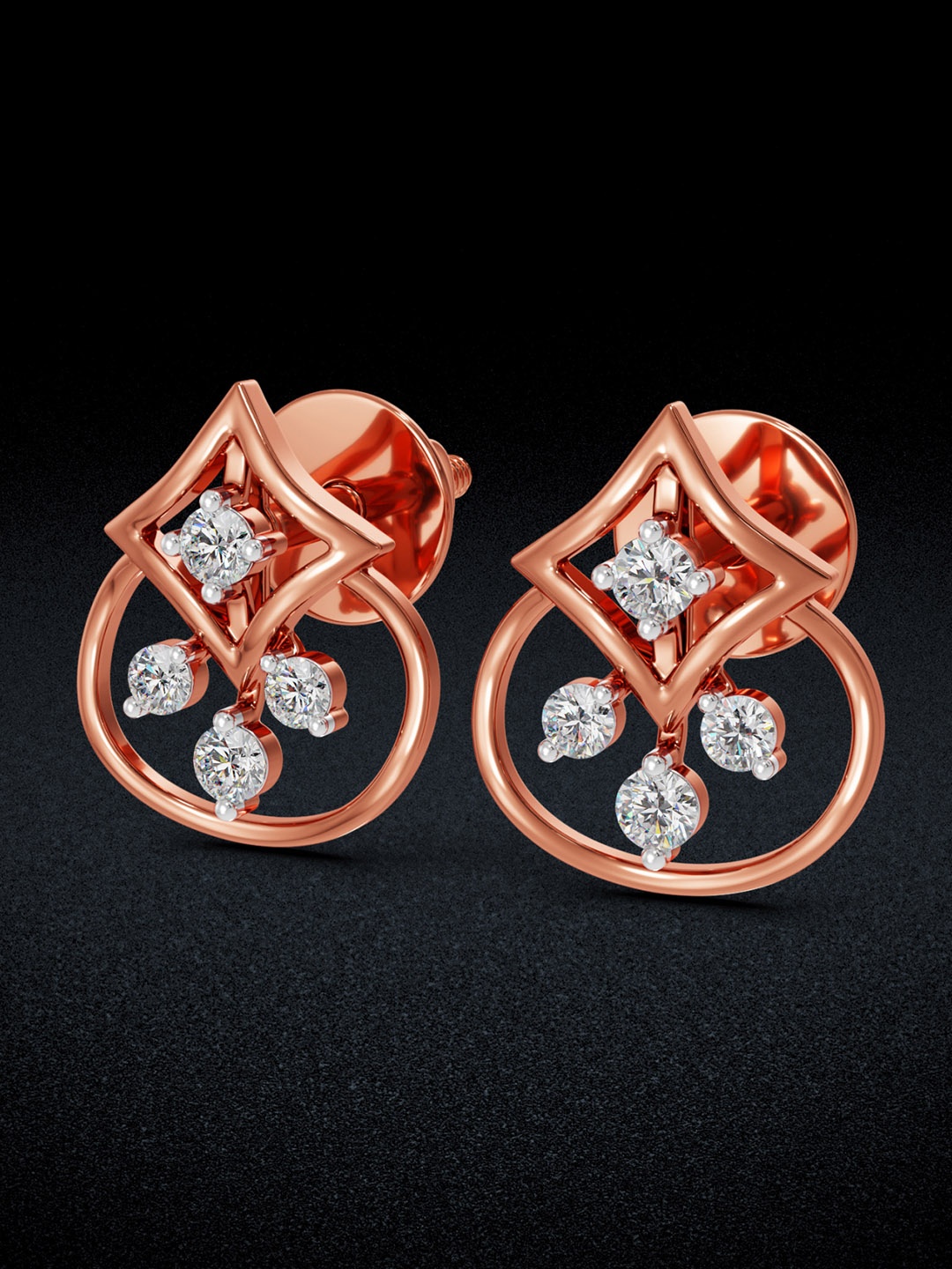 

Joyalukkas Rose Gold 18KT Earrings Diamond