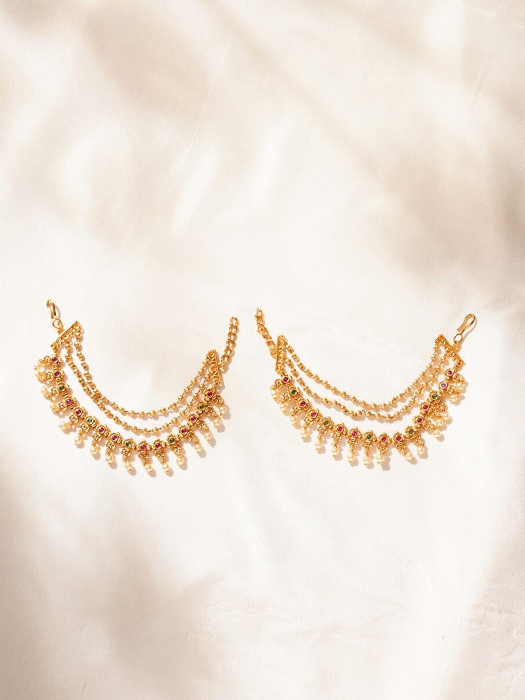 

JAYPORE Contemporary Studs Earrings, Gold
