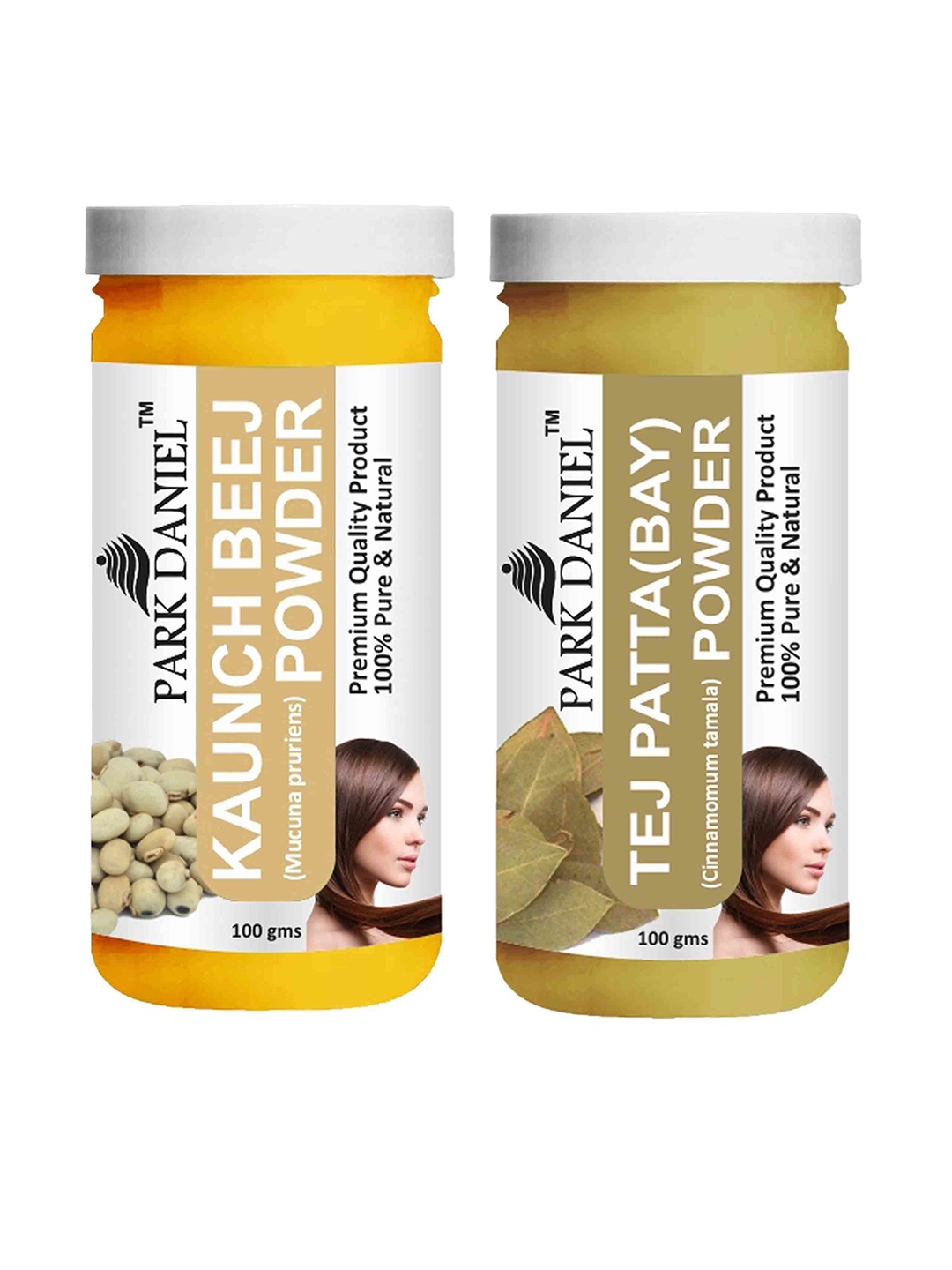 

Park Daniel Kaunch Beej & Tej Patta Powder For Hair & Skin - 100 g Each, Yellow