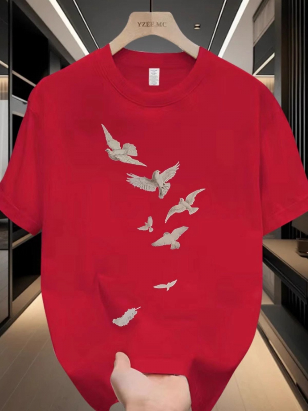 

StyleCast Men Printed Pure Cotton T-shirt, Red