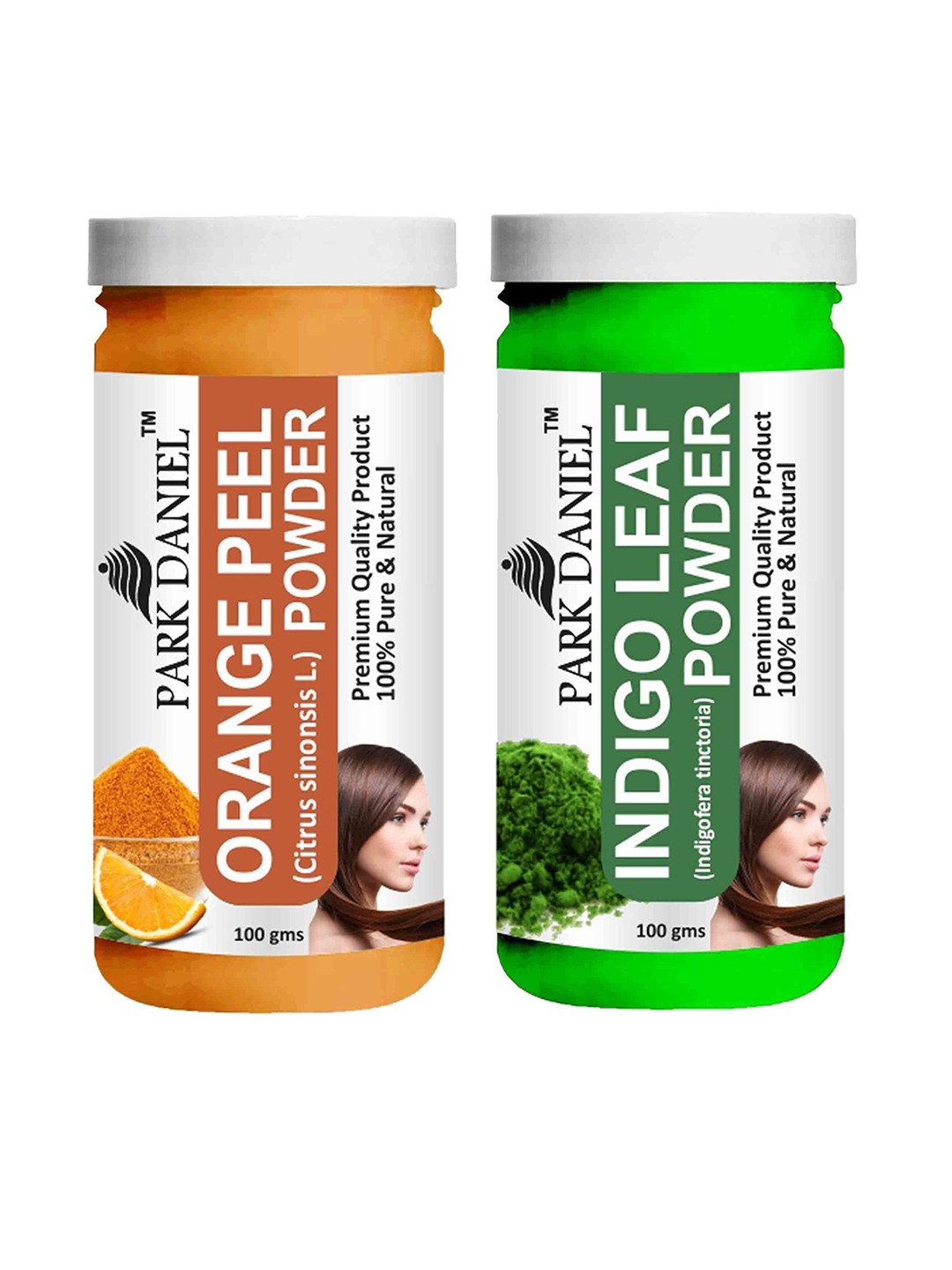 

Park Daniel Set Of 2 Orange Peel & Indigo Leaf Powder - 100 g Each, Transparent