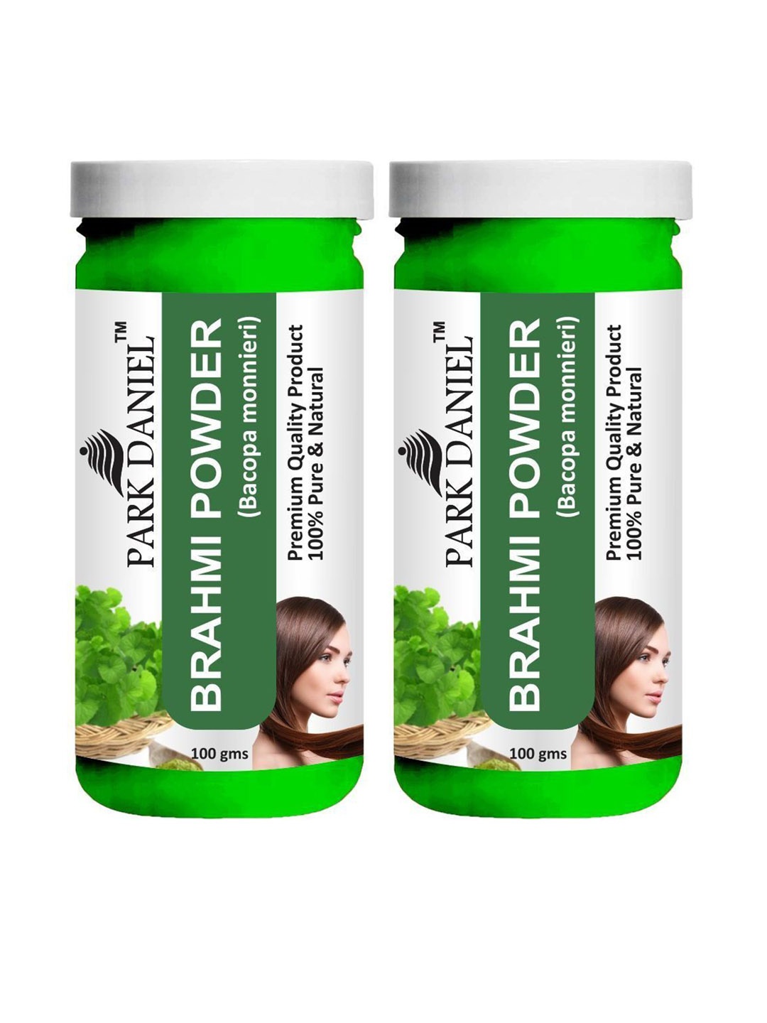 

Park Daniel Set Of 2 Brahmi Powder For Hair - 100g Each, White