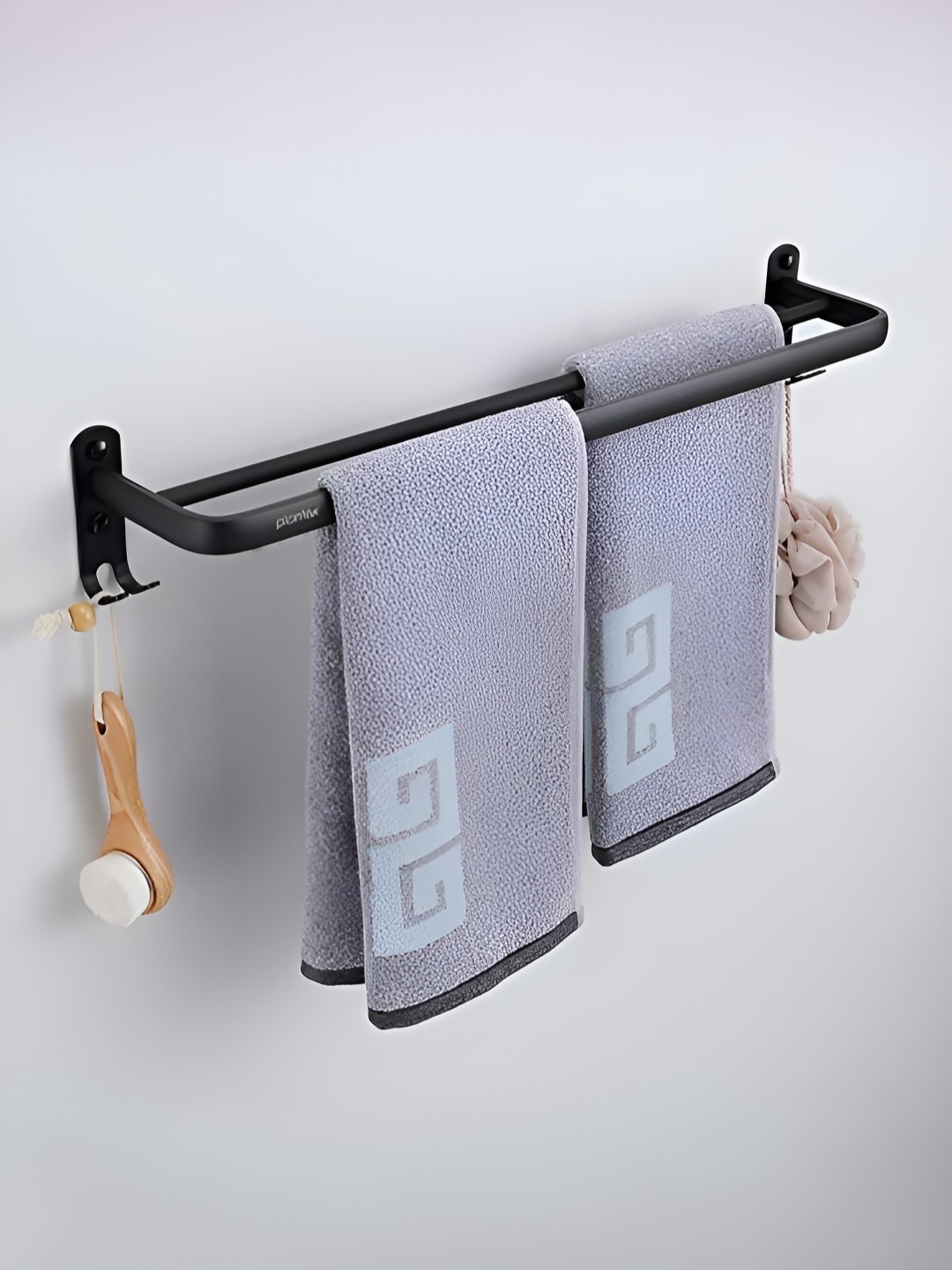 

Plantex Black Metal Towel Holder
