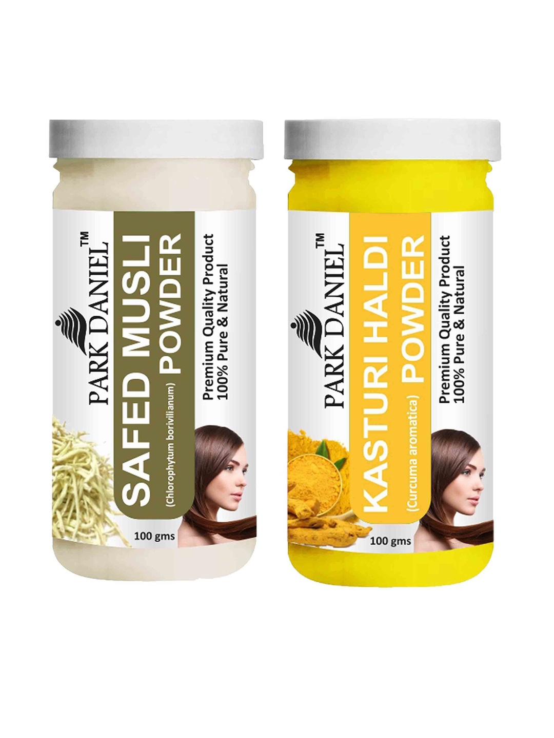 

Park Daniel Set Of 2 Safed Musli Powder & Kasturi Powder Face Pack - 100 g Each, Transparent