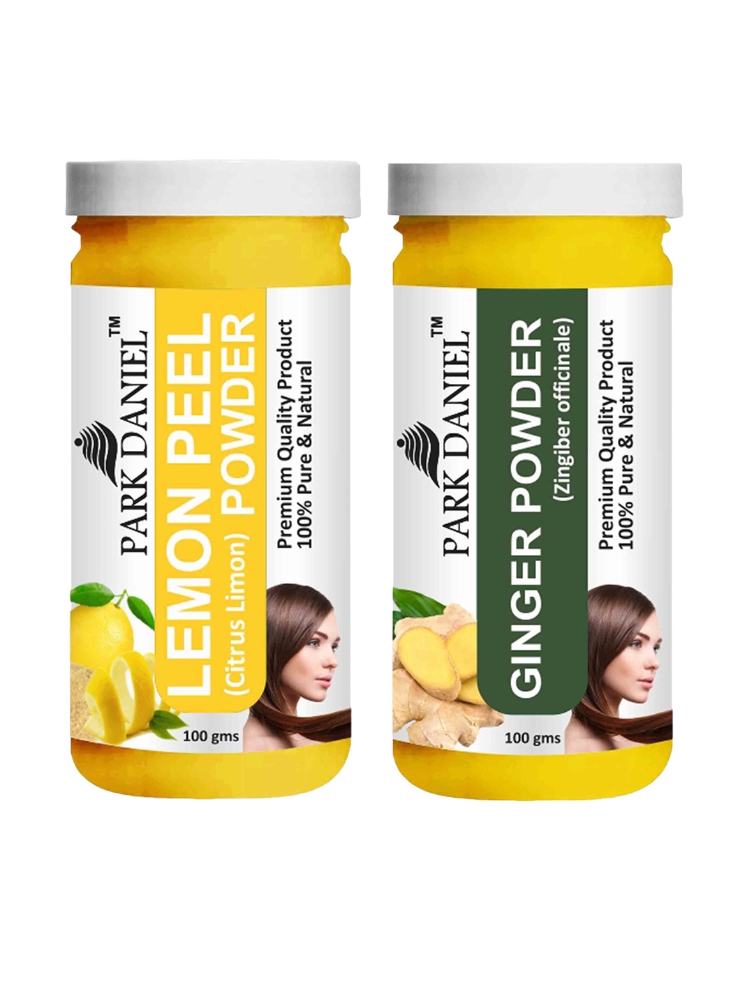 

Park Daniel Set Of 2 Natural Ginger & Lemon Peel Powder - 100 g Each, Transparent