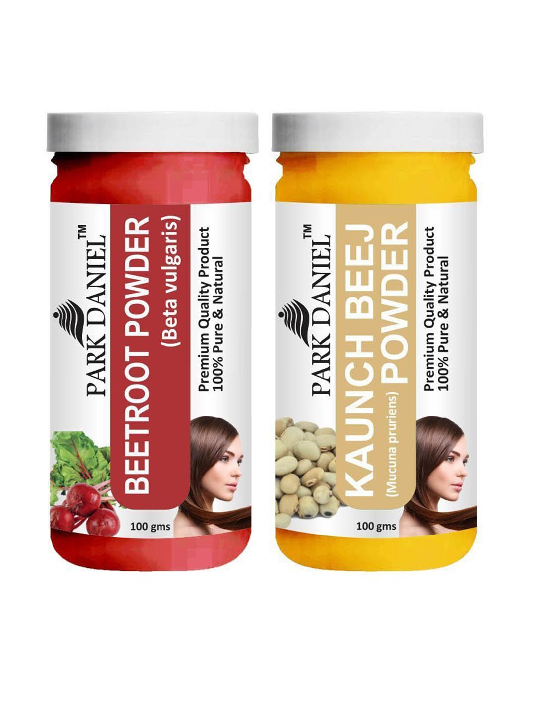 

Park Daniel Set Of 2 Beetroot Powder & Kaunch Beej Powder Face Mask - 100 g Each, White