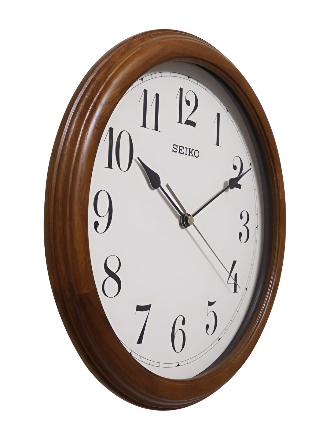 

SEIKO Brown & White Round Shaped Contemporary Analogue Wood Wall Clock
