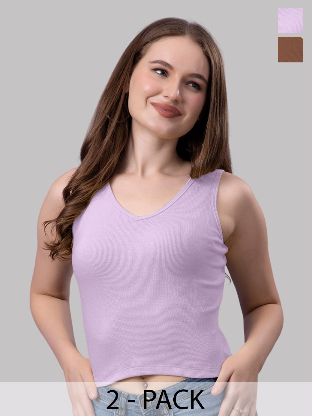 

Friskers Cotton Crop Top, Purple