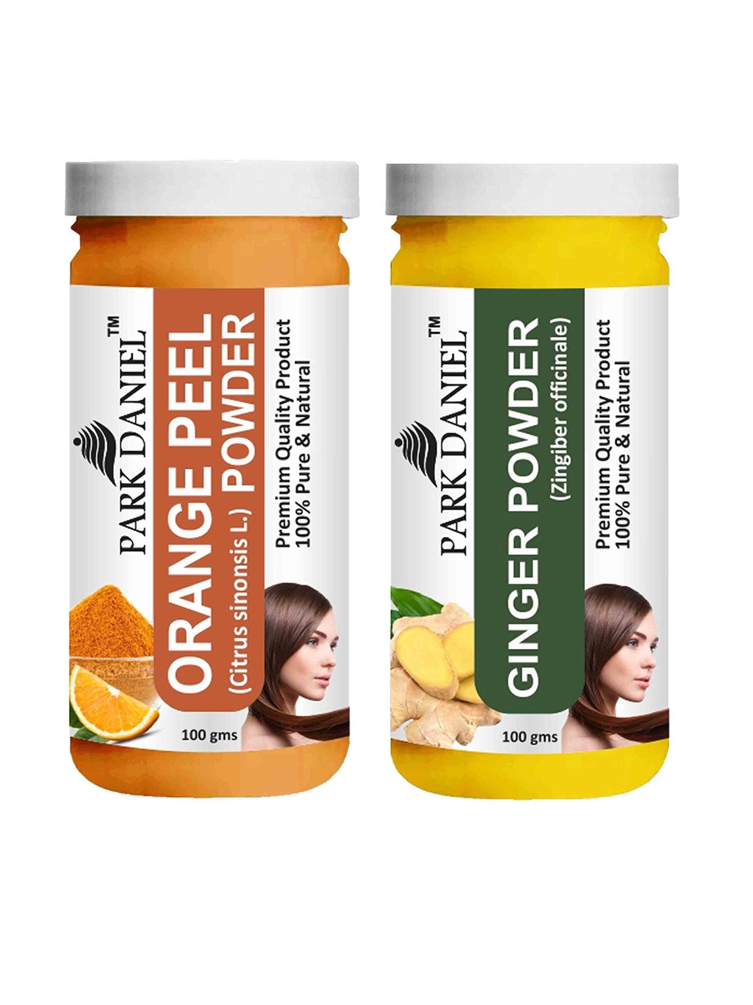 

Park Daniel Set Of 2 100% Pure & Natural Orange Peel & Ginger Powder Face Mask- 100 g Each, Transparent