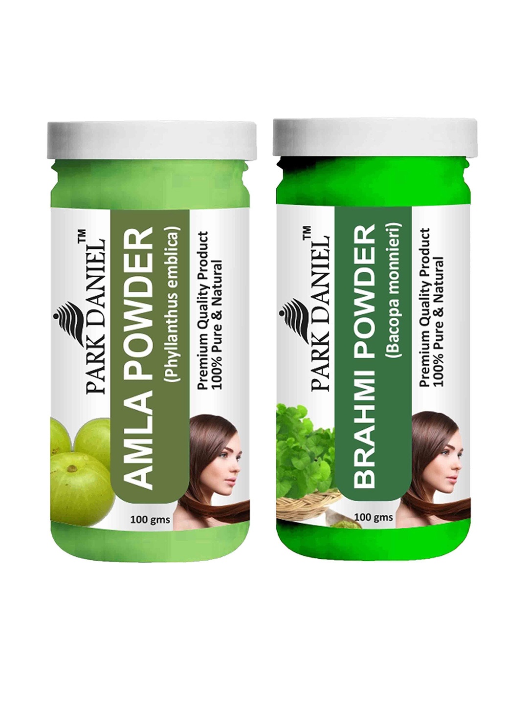 

Park Daniel Set Of 2 Amla Powder & Brahmi Powder For Skin And Hair - 100 g Each, White