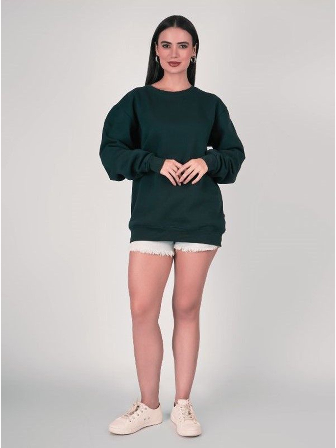 

MIMID Cotton Women Sweatshirt, Green