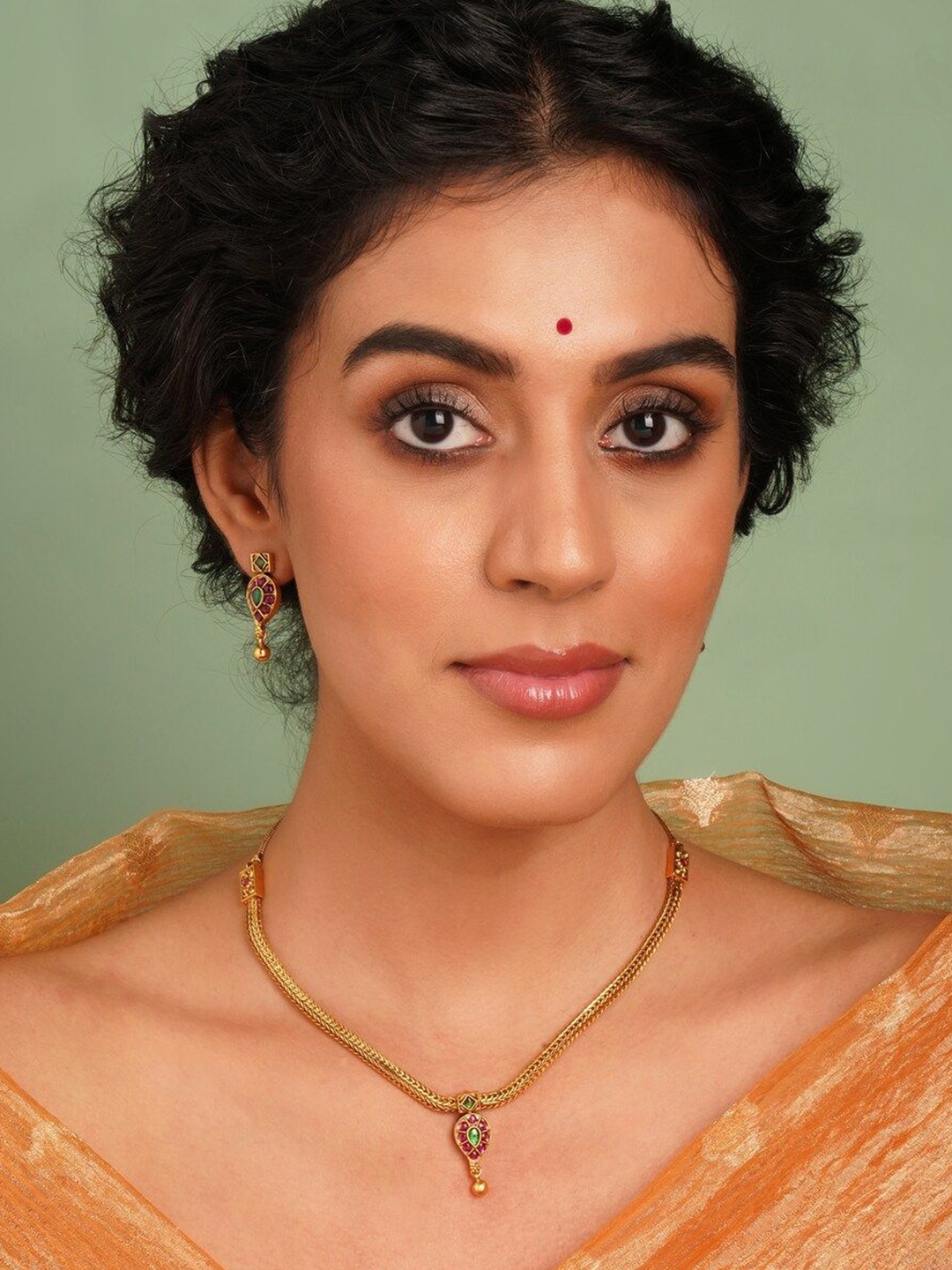 

JAYPORE Gold-Plated Stone Stud Jewellery Set
