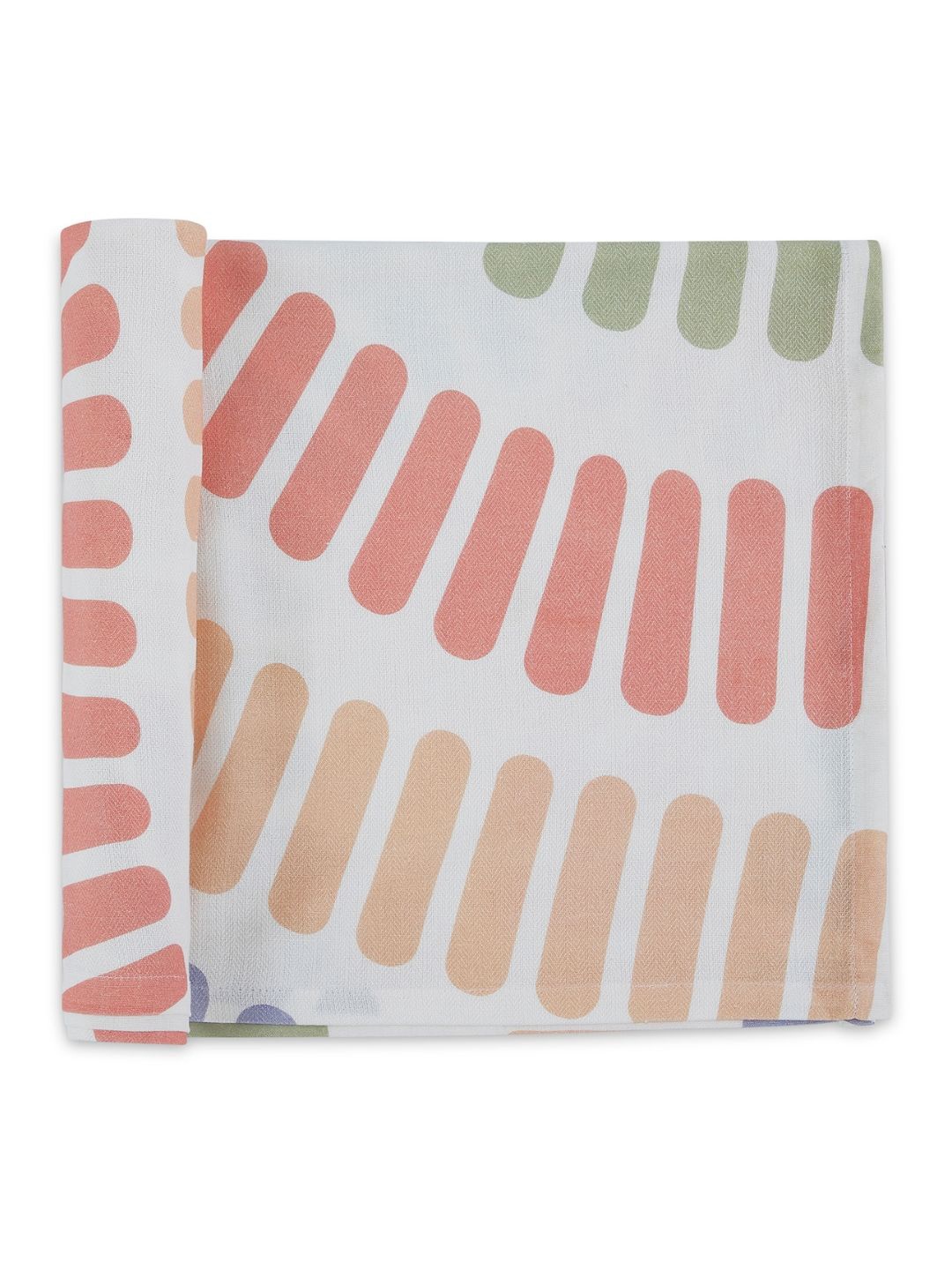 

haus & kinder White & Blue Printed Bamboo 150 GSM Bath Towel