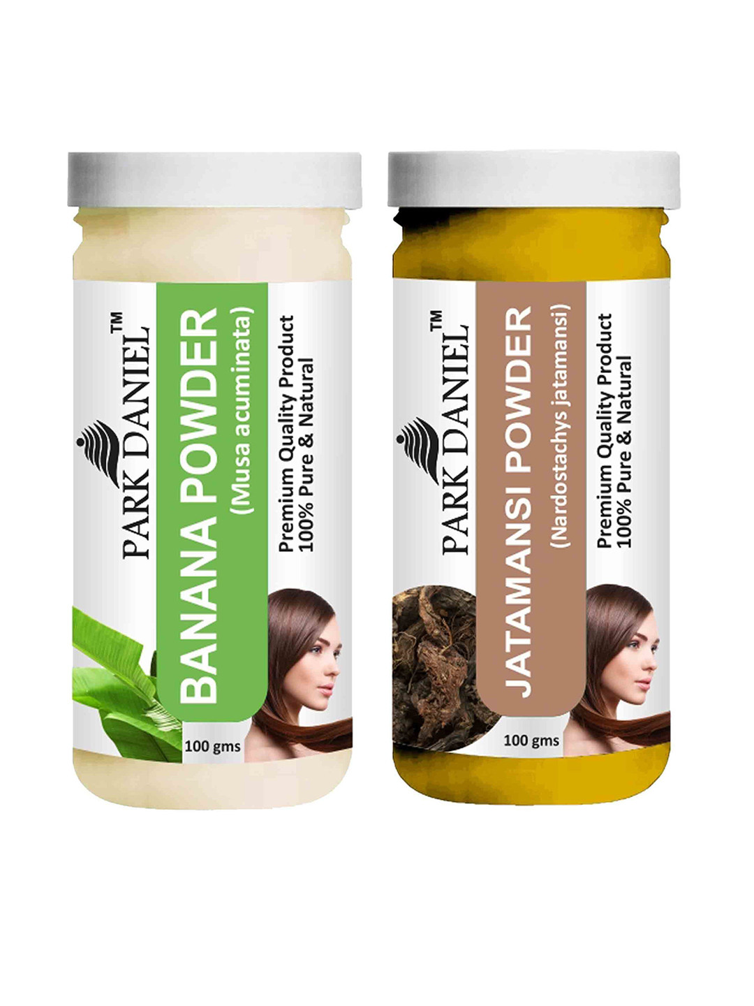 

Park Daniel Set Of 2 Banana Powder & Jatamansi Hair & Skin Mask Powder - 100 gm Each, Transparent