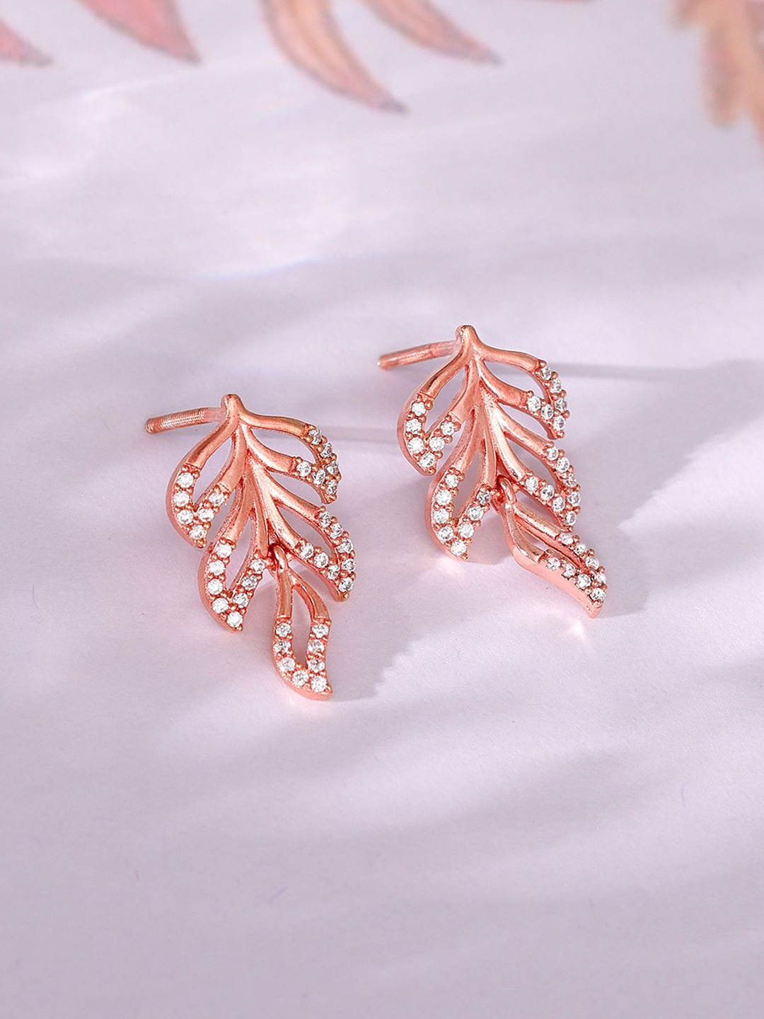 

GIVA 925 Silver Rose Gold Plated Zircon Contemporary Studs