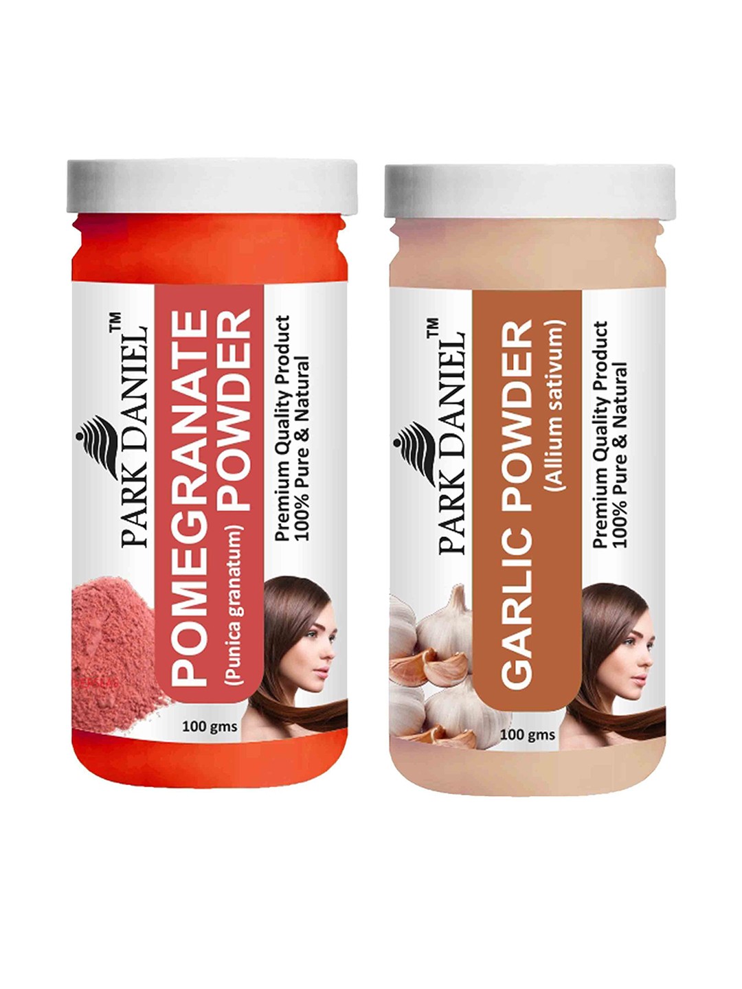 

Park Daniel Set Of 2 Pomegranate Peel & Garlic Powder For Skin - 100 g Each, Transparent