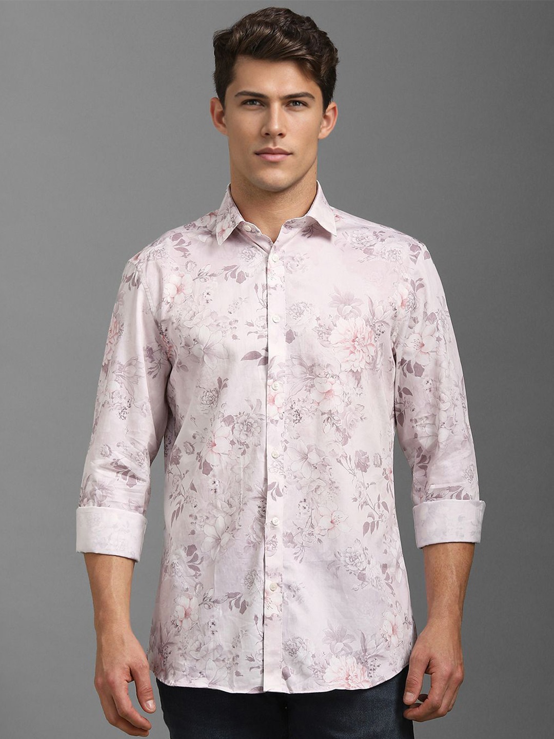 

Louis Philippe Sport Men Cottton Floral Printed Casual Shirt, Pink