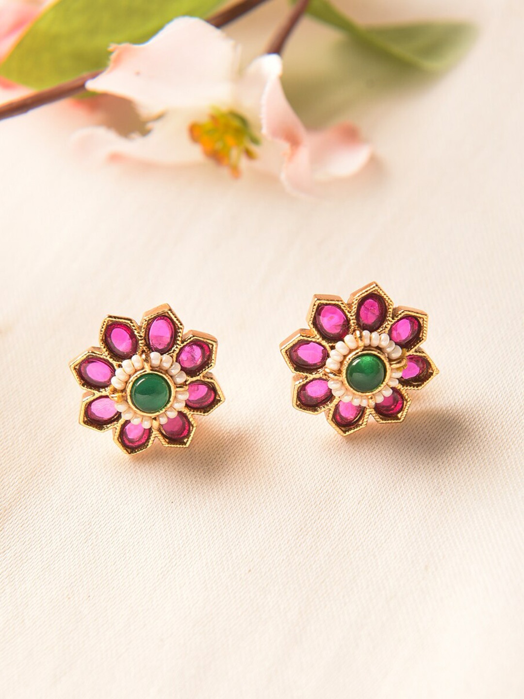 

JAYPORE Gold Plated Contemporary Studs