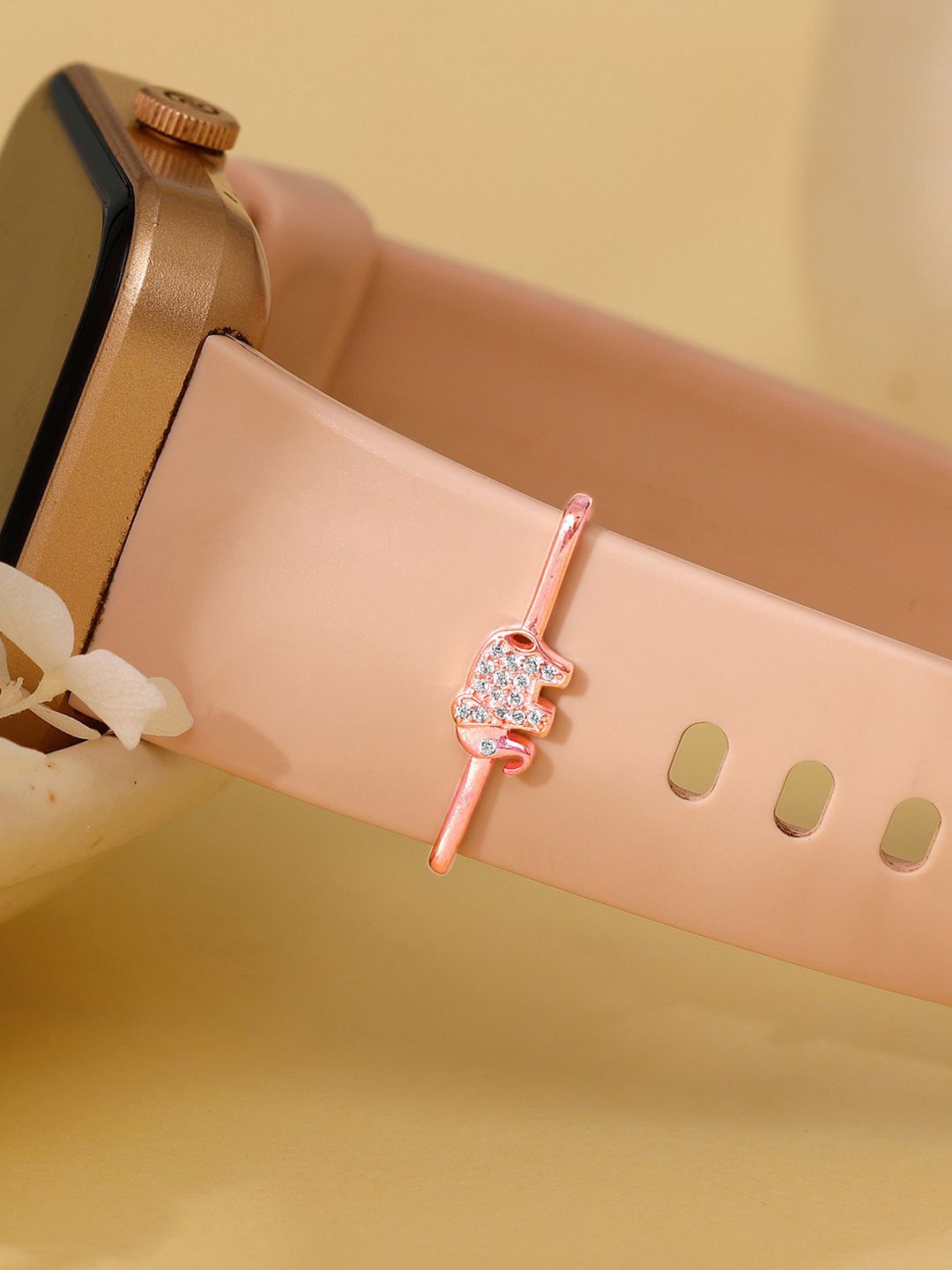 

GIVA 925 Sterling Silver Rose Gold-Plated Elephant Watch Charms
