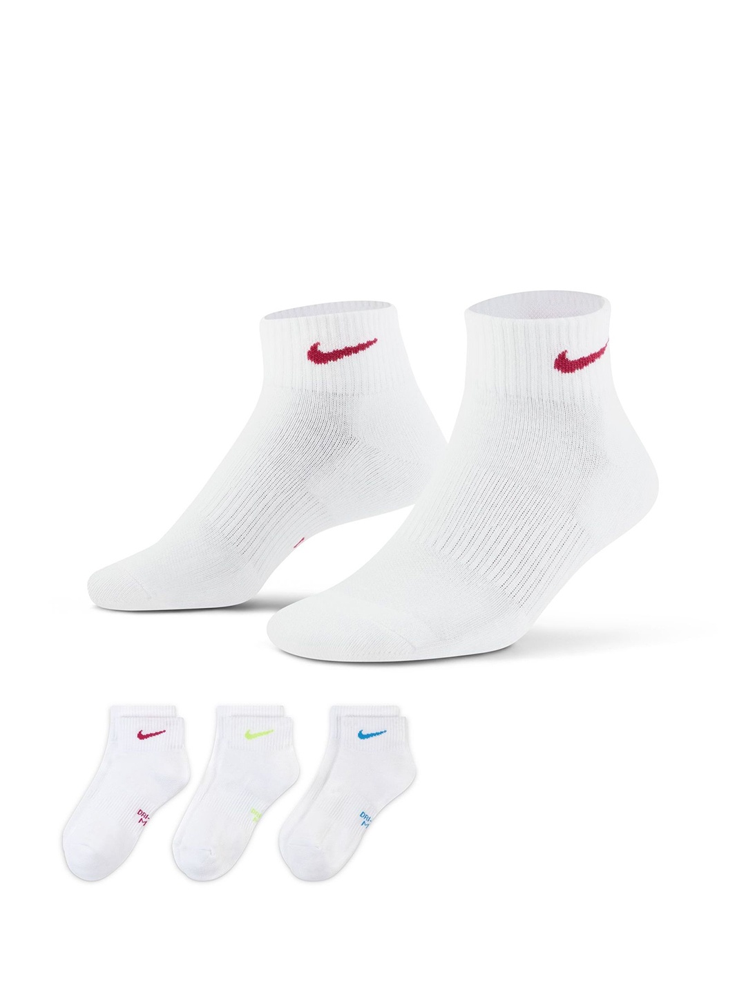 

Nike Women Everyday Cushion Training Ankle Socks (3 Pairs), Multi