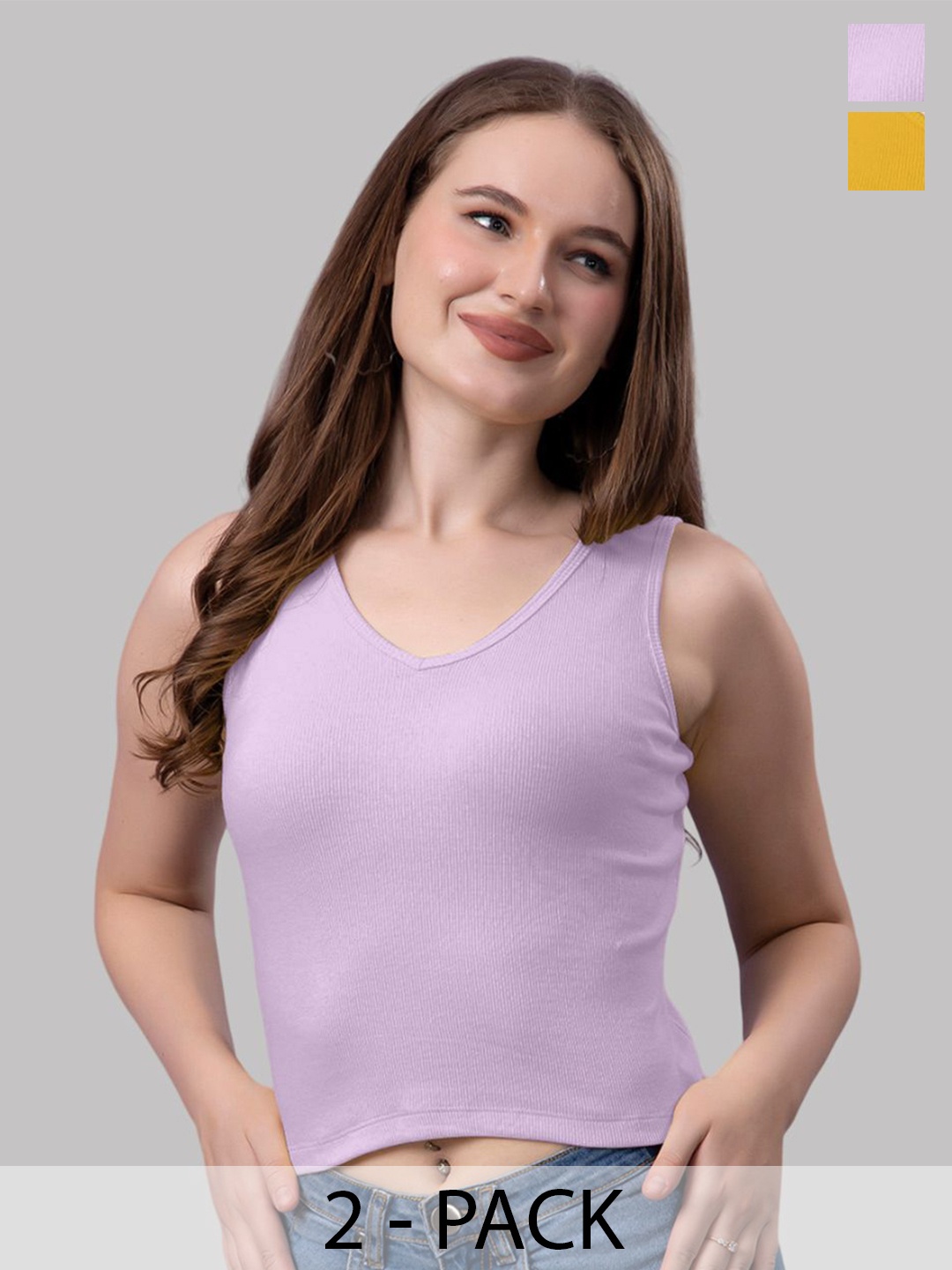 

Friskers Cotton Crop Top, Purple