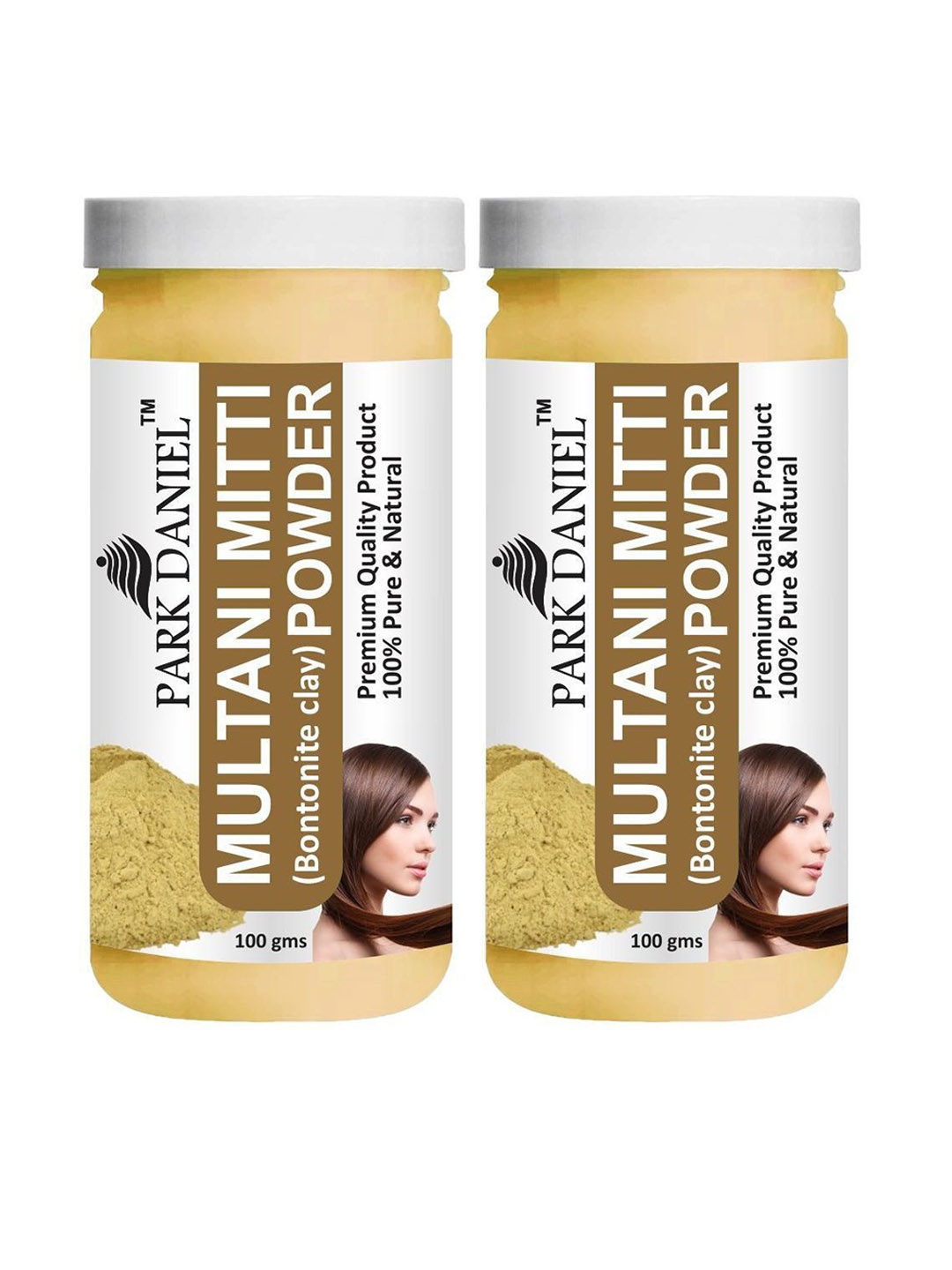 

Park Daniel Set Of 2 Natural Multani Mitti Powder - 100 gm Each, White