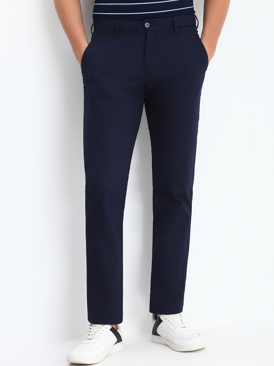 

Allen Solly Men Trousers, Navy blue