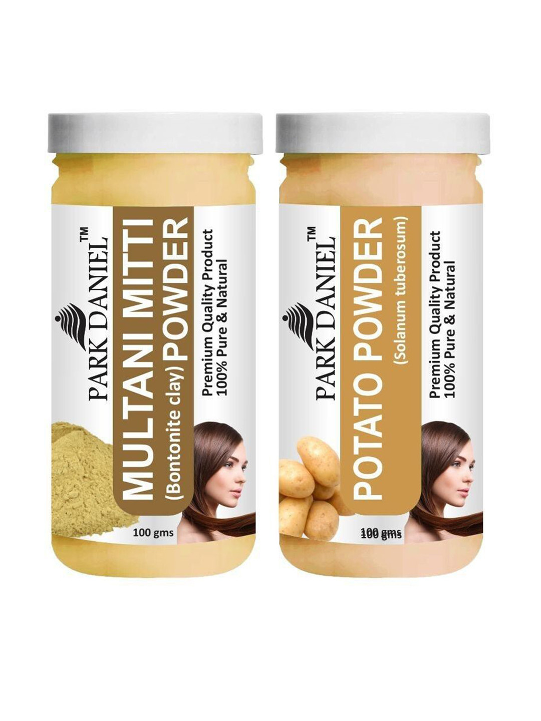 

Park Daniel Set Of 2 Multani Mitti & Potato Face Powder - 100 g Each, Transparent