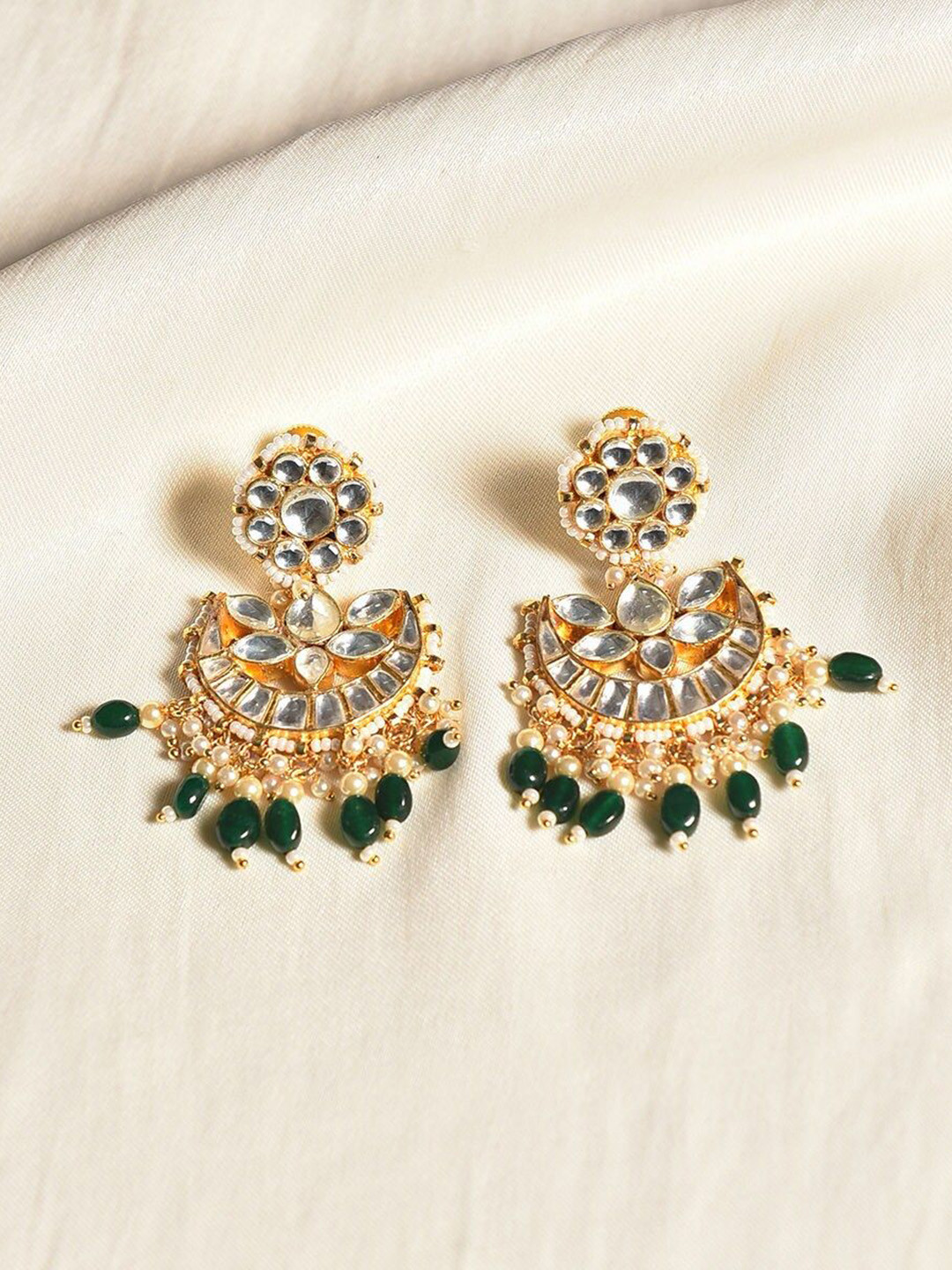 

JAYPORE Contemporary Drop Earrings, Silver