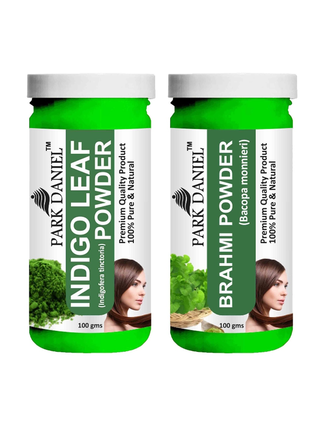 

Park Daniel Set Of 2 Indigo Powder & Brahmi Powder Face Pack - 100 g Each, Transparent