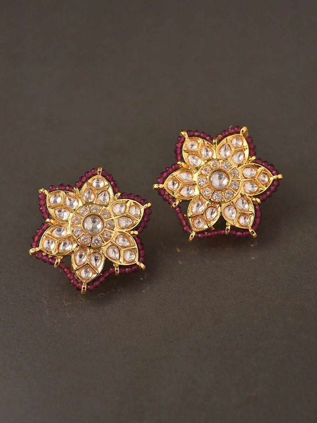 

JAYPORE Gold-Plated Contemporary Studs