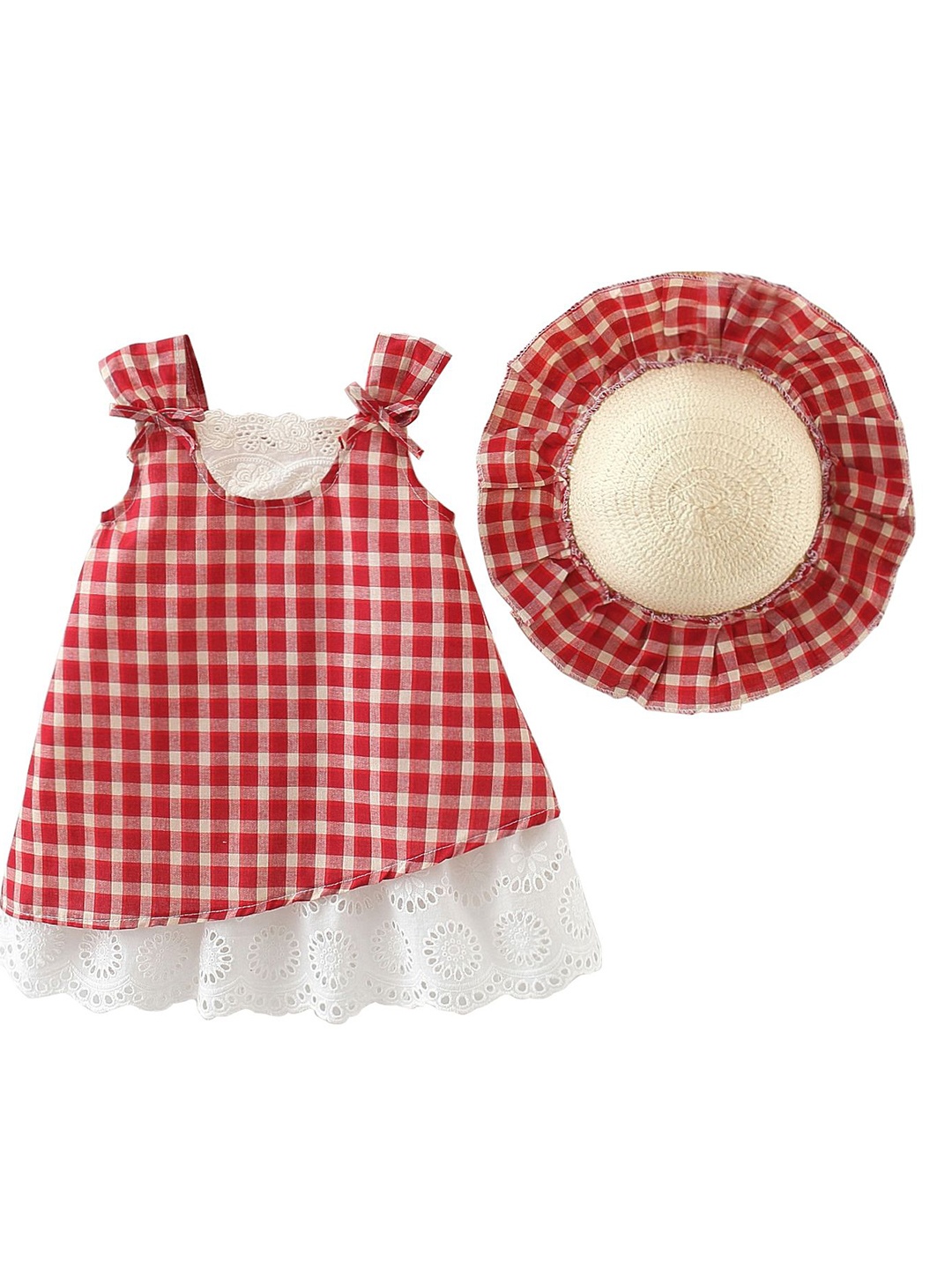 

StyleCast x Revolte Checked Fit & Flare Mini Dress, Red
