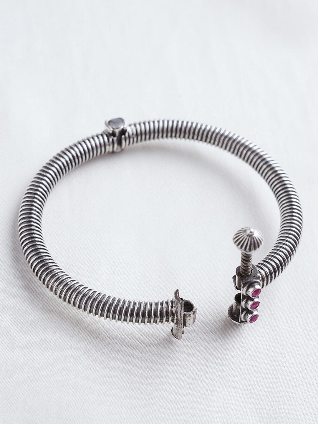 

JAYPORE Silver Kada Bracelet
