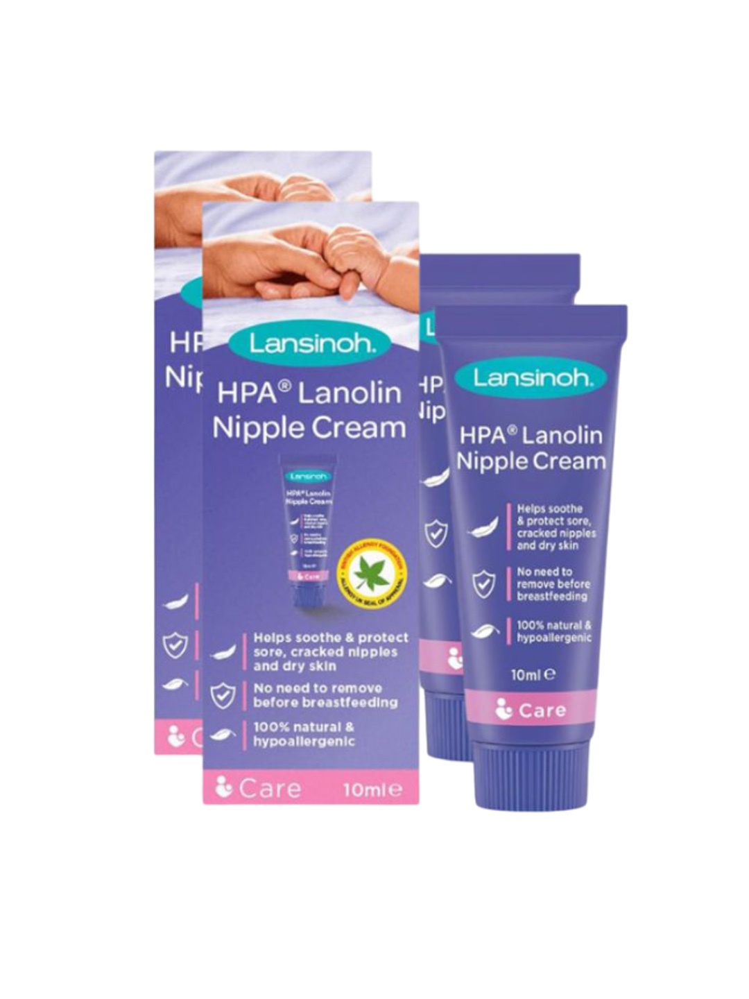 

Lansinoh Set Of 2 HPA Lanolin Nipple Cream - 10 ml Each, White