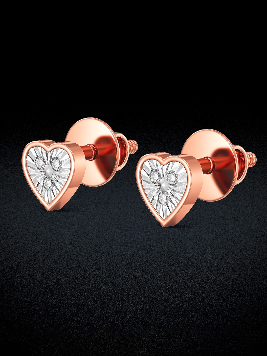 

Joyalukkas Women 18KT Earring Diamond 0.15 Carat, Rose gold
