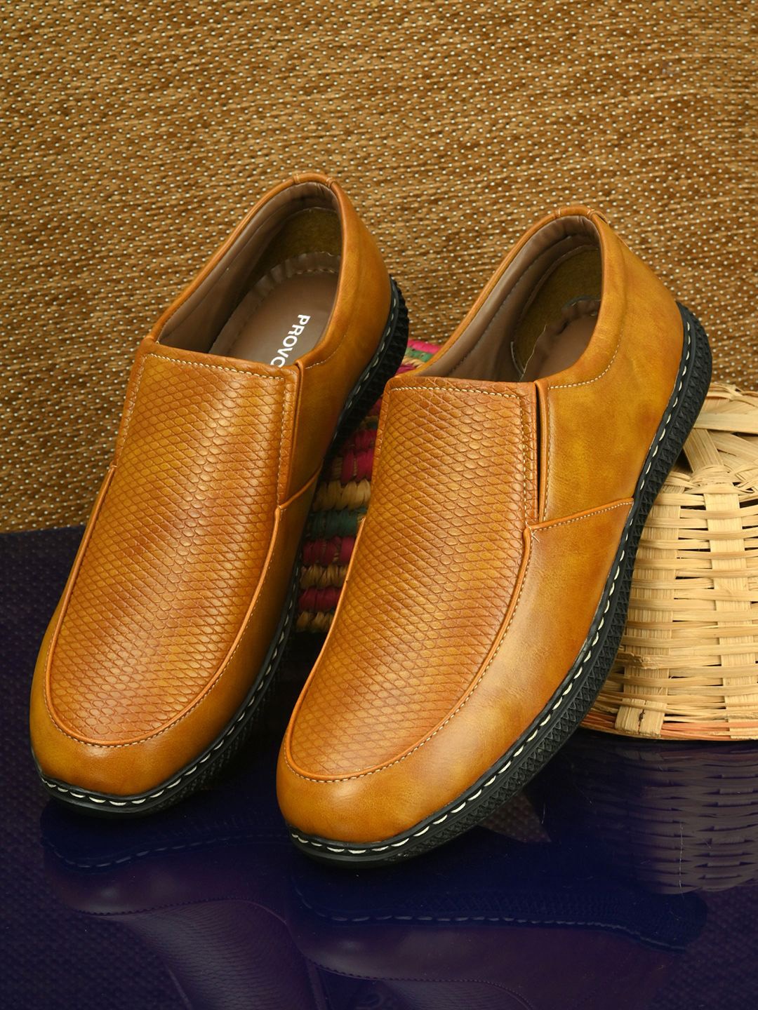 

Provogue Men Loafers Shoes, Tan