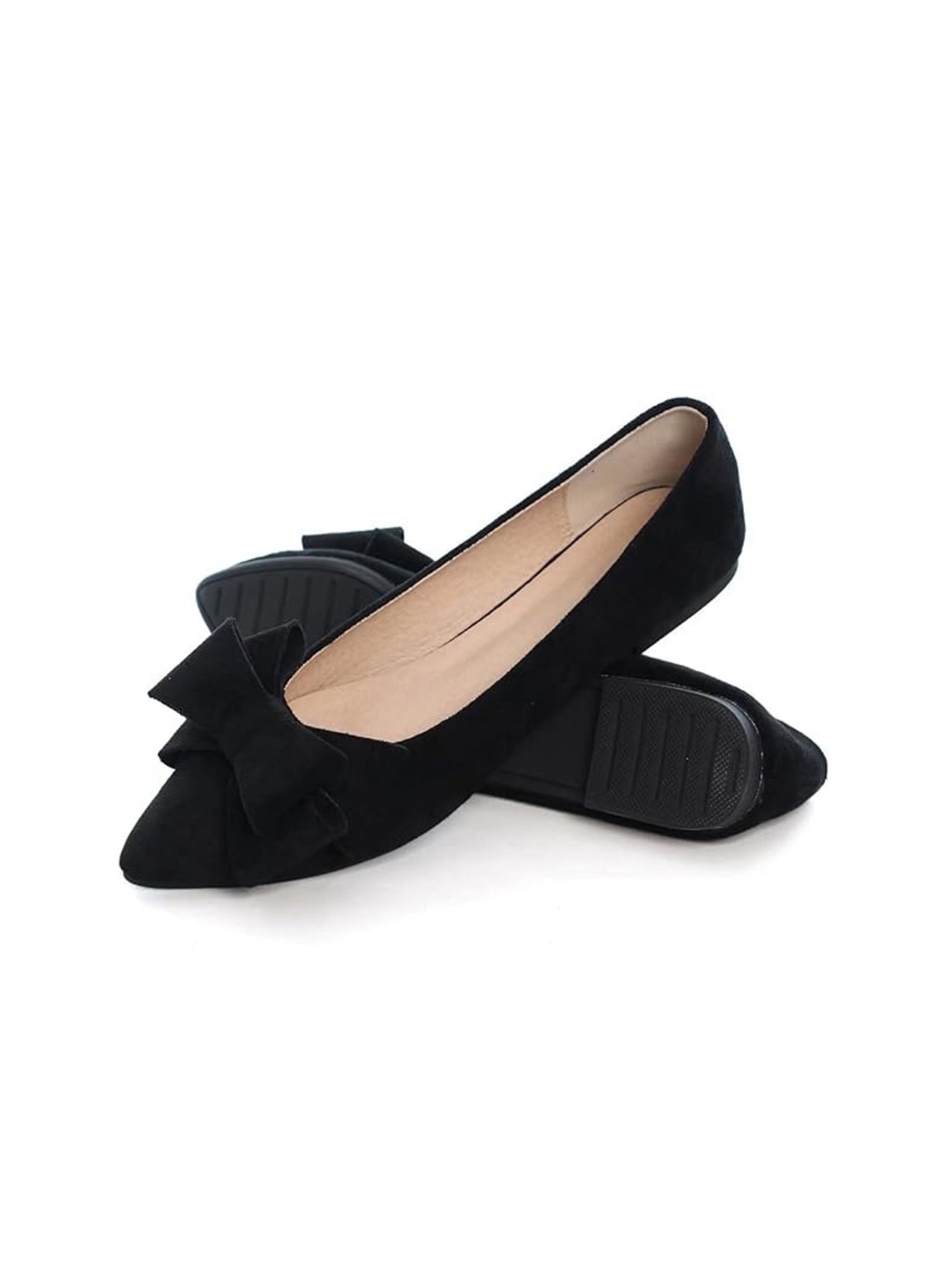 

stylzrepublic Women Ballerina with Bows, Black