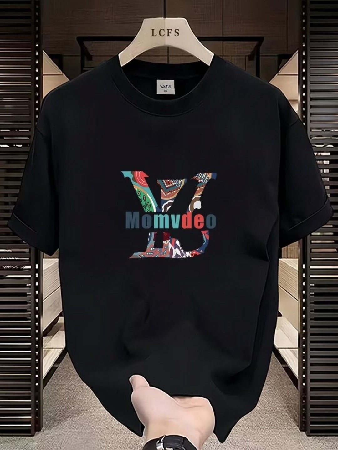 

StyleCast Men Printed Applique T-shirt, Black