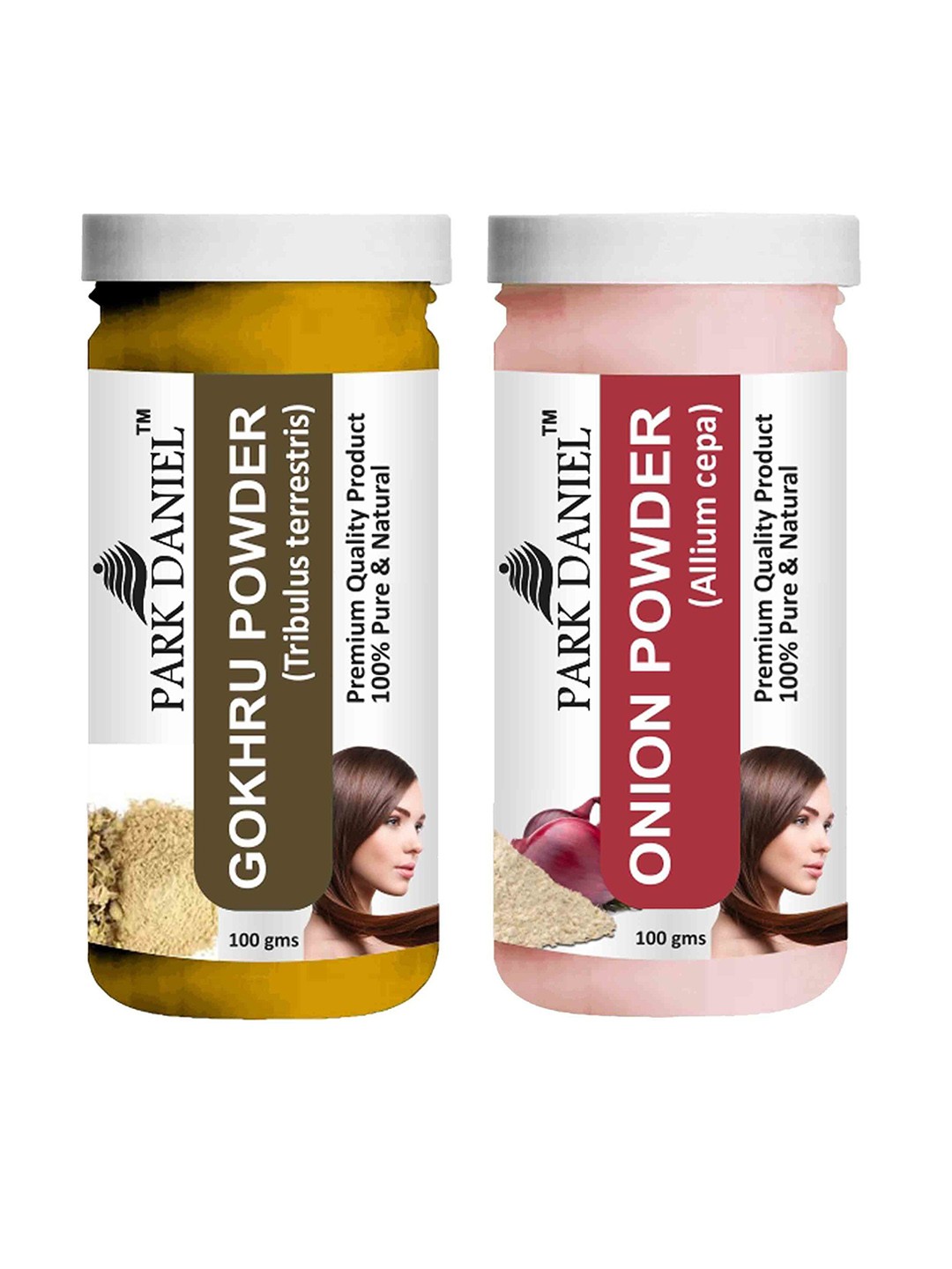 

Park Daniel Set Of 2 Pure Onion & Gokhru Powder Combo - 100 g Each, White