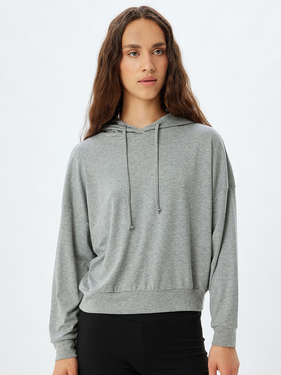 

Koton Women Hooded Long Sleeves Sweatshirt, Grey