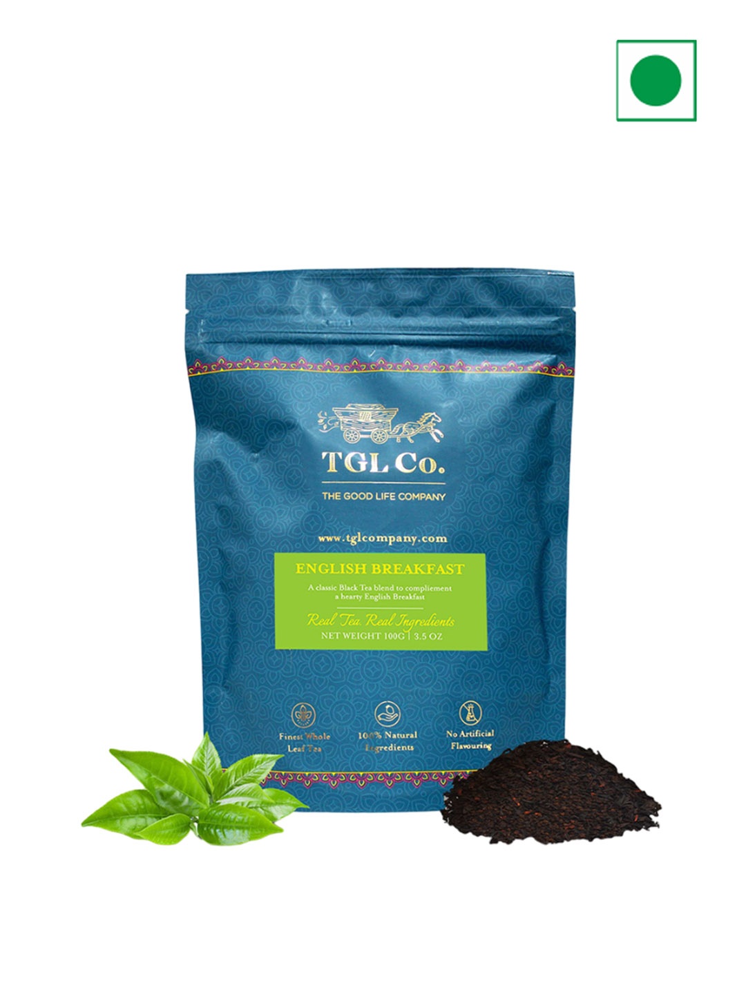 

TGL Co. English Breakfast Black Loose Leaf Tea 100 Gm, Blue