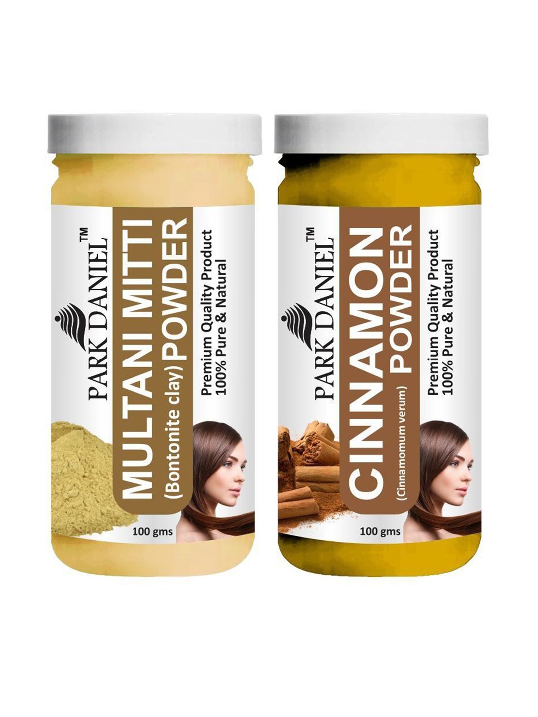 

Park Daniel Set Of 2 Multani Mitti & Cinnamon Powder - 100 g Each, Transparent