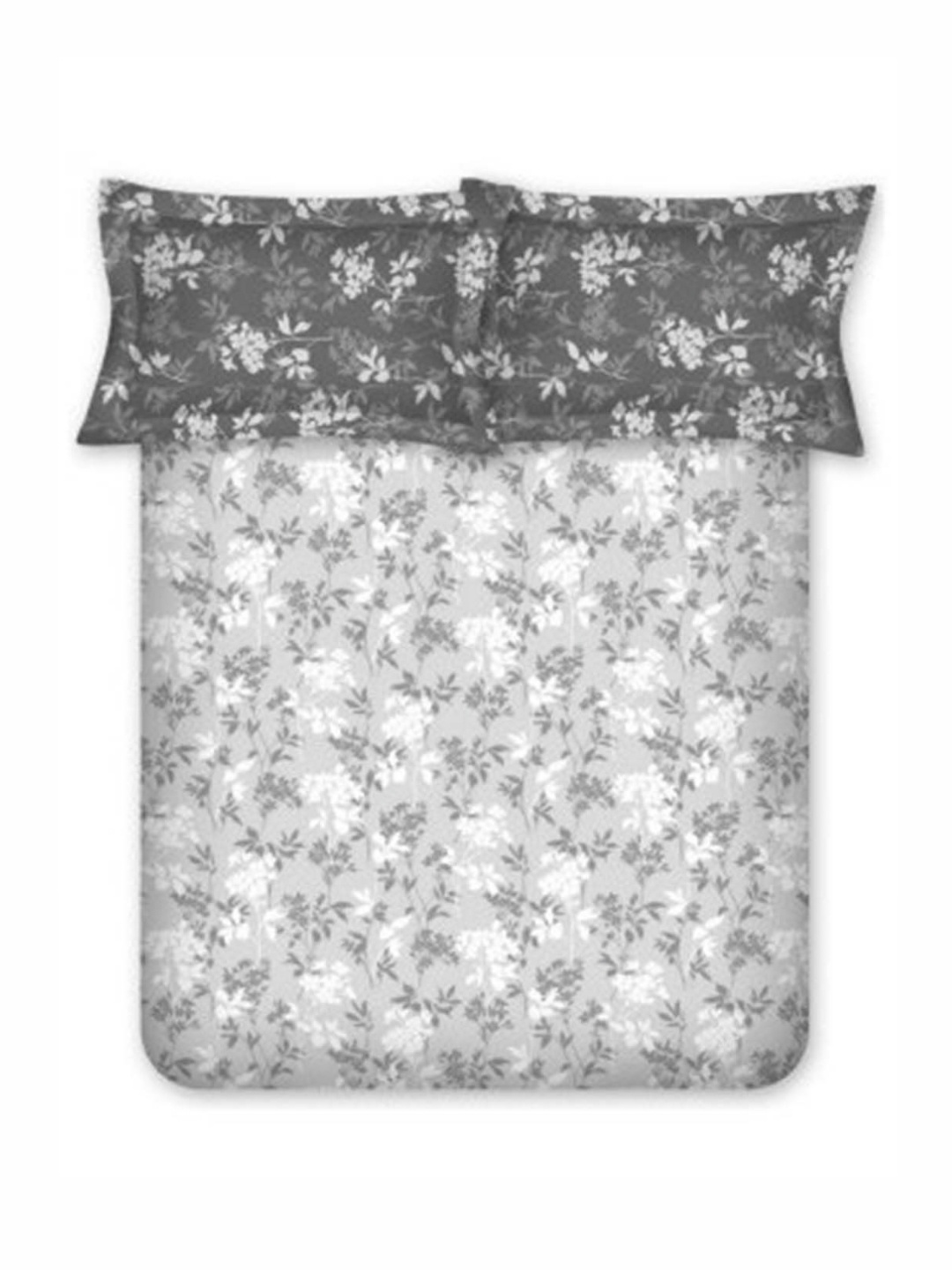 

BOMBAY DYEING Blumen Grey Floral 104 TC Cotton Single Bedsheet Set- 1.40 m X 2.24 m