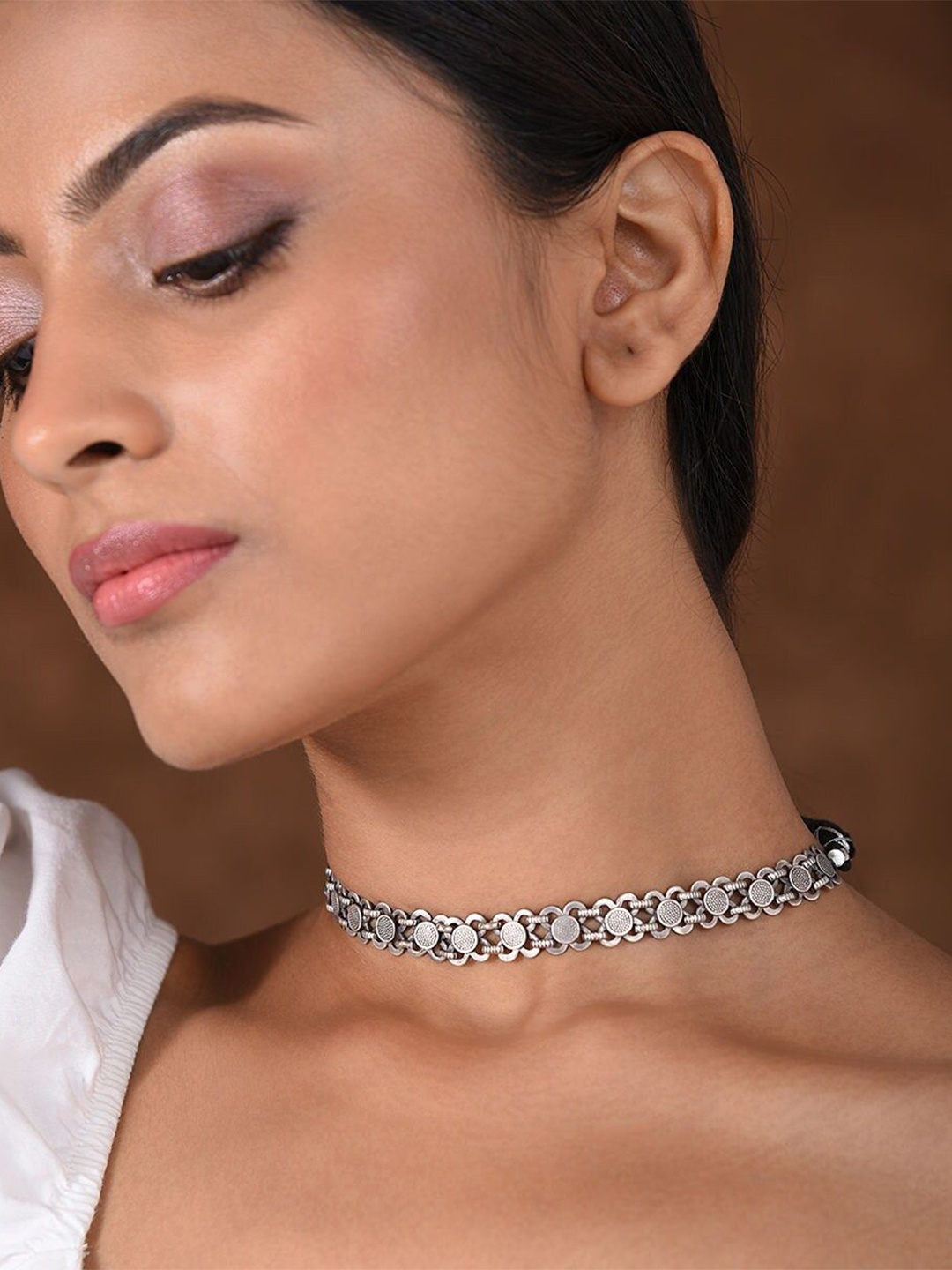 

JAYPORE Pure Silver Minimal Necklace