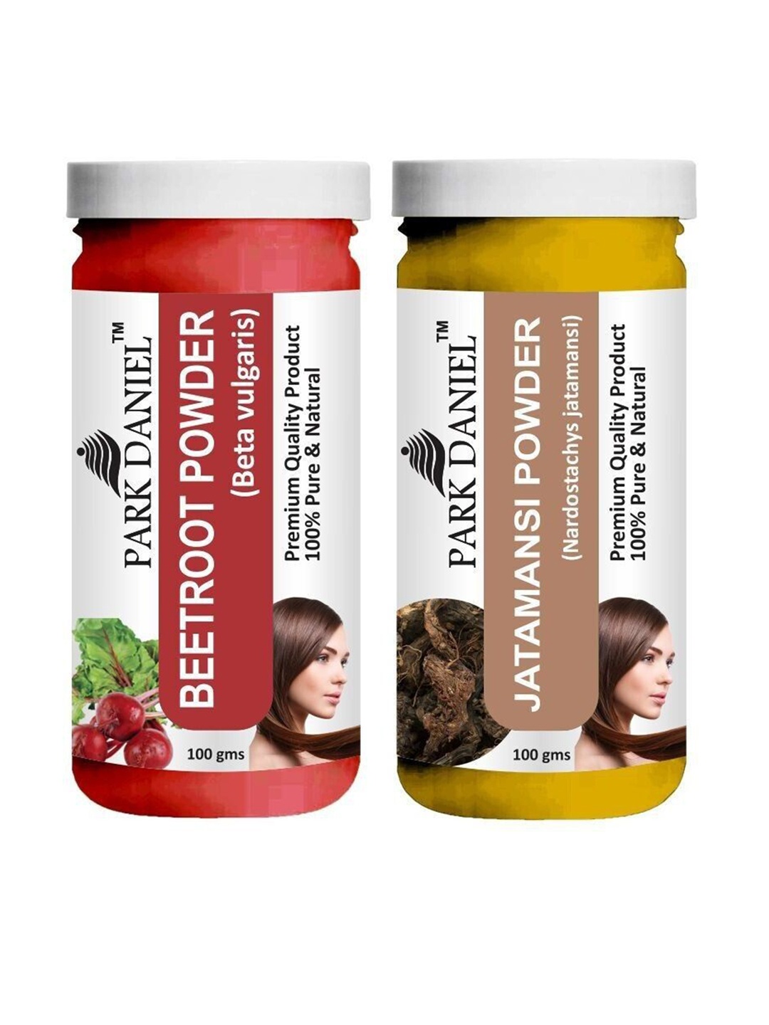 

Park Daniel Set Of 2 Pure & Natural Beetroot & Jatamansi Powder Mask Combo - 100 g Each, White