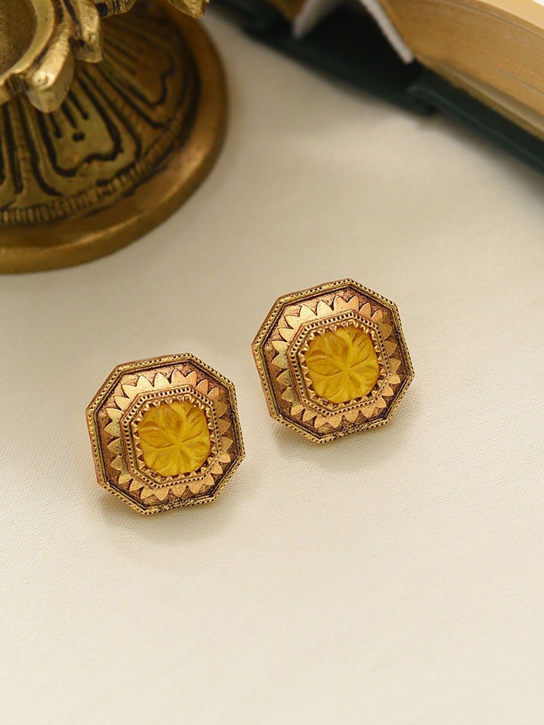 

JAYPORE Silver-Plated Contemporary Studs Earrings