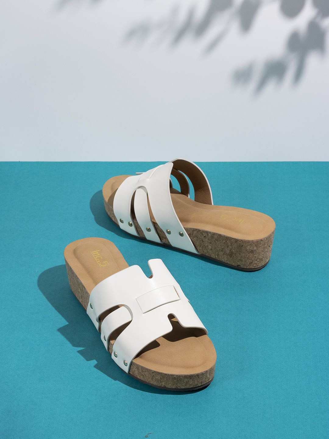 

Inc 5 Women Party Wedge Sandals, White