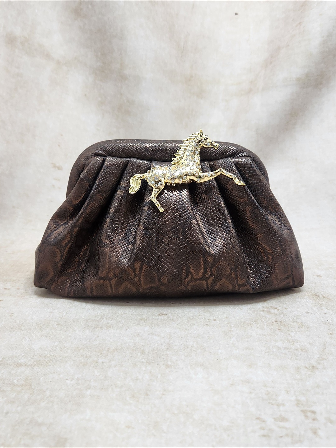 

Adwita Women Textured Structured Sling Bag, Brown